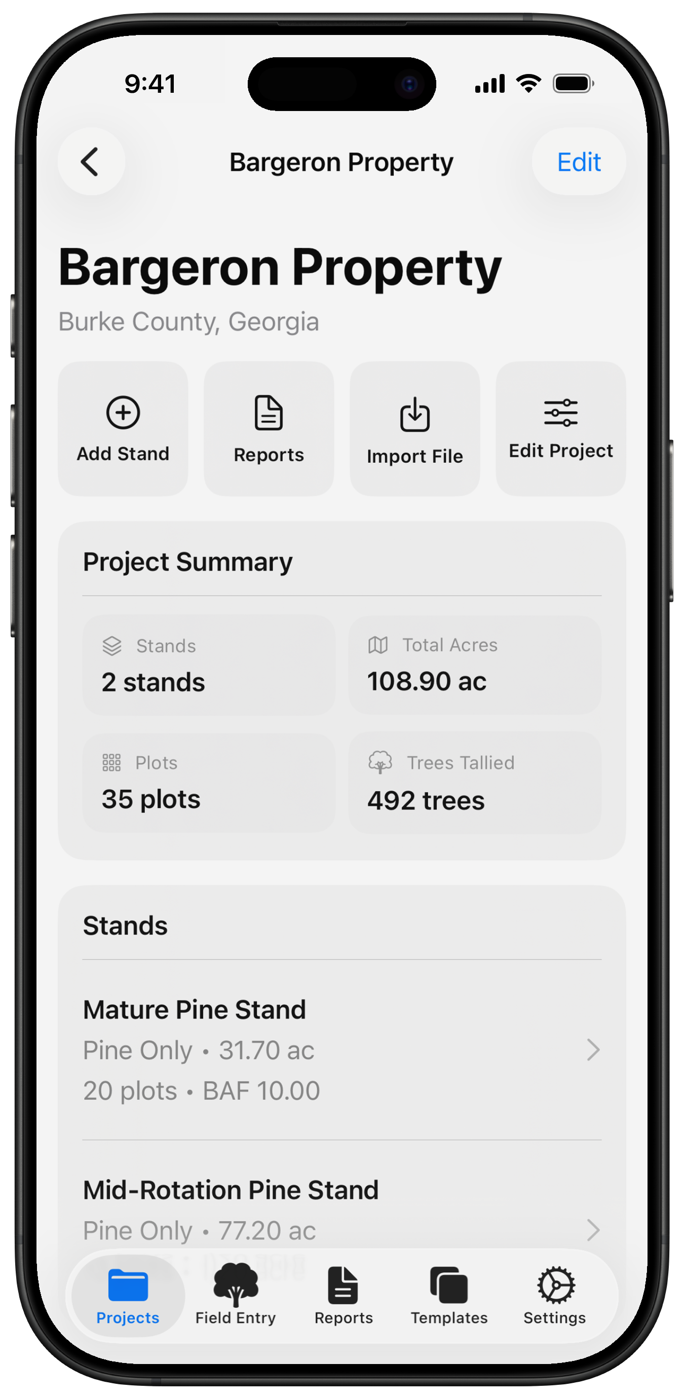Forester’s Friend app screenshot placeholder